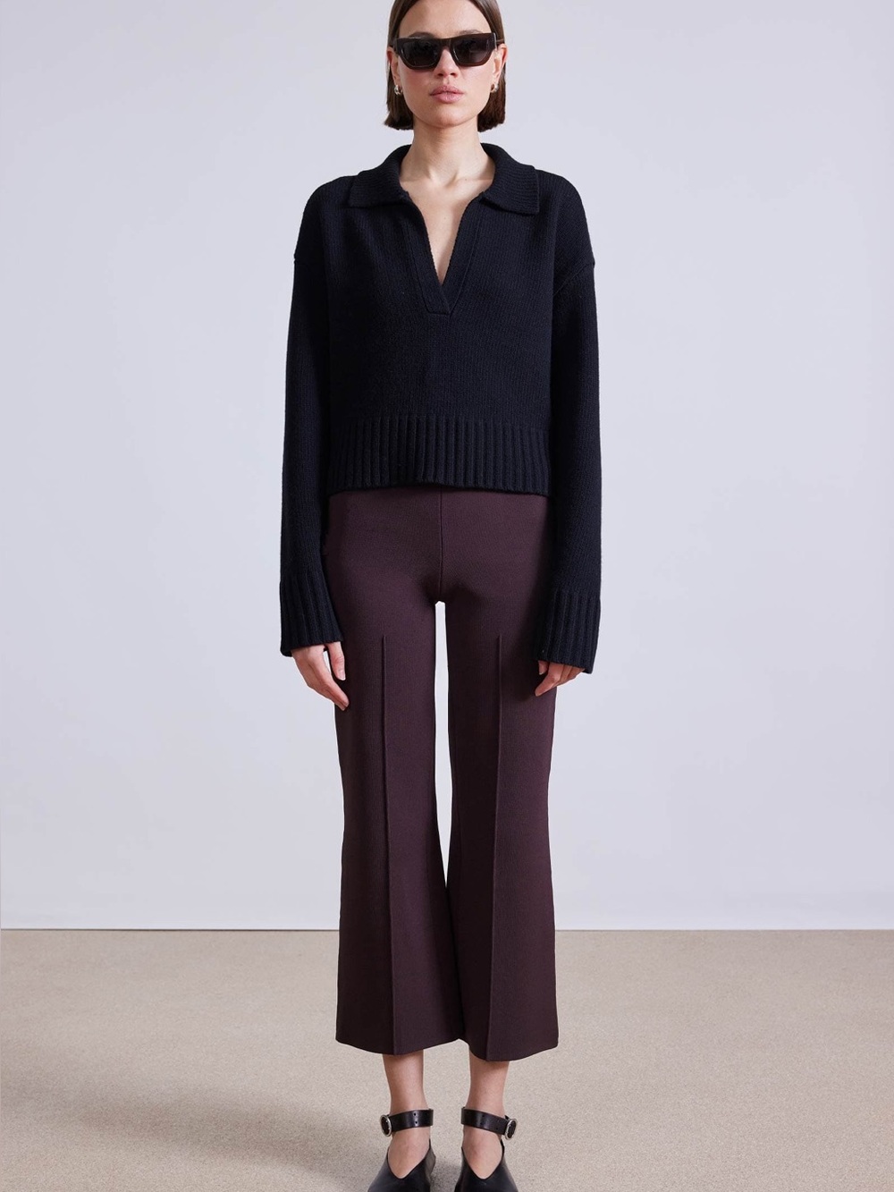 Apiece Apart Rene Pull On Flare Pant Chocolate Brown, Size S, New with Tags